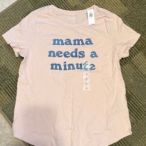 Old Navy Light Pink Tee with Blue Graphic